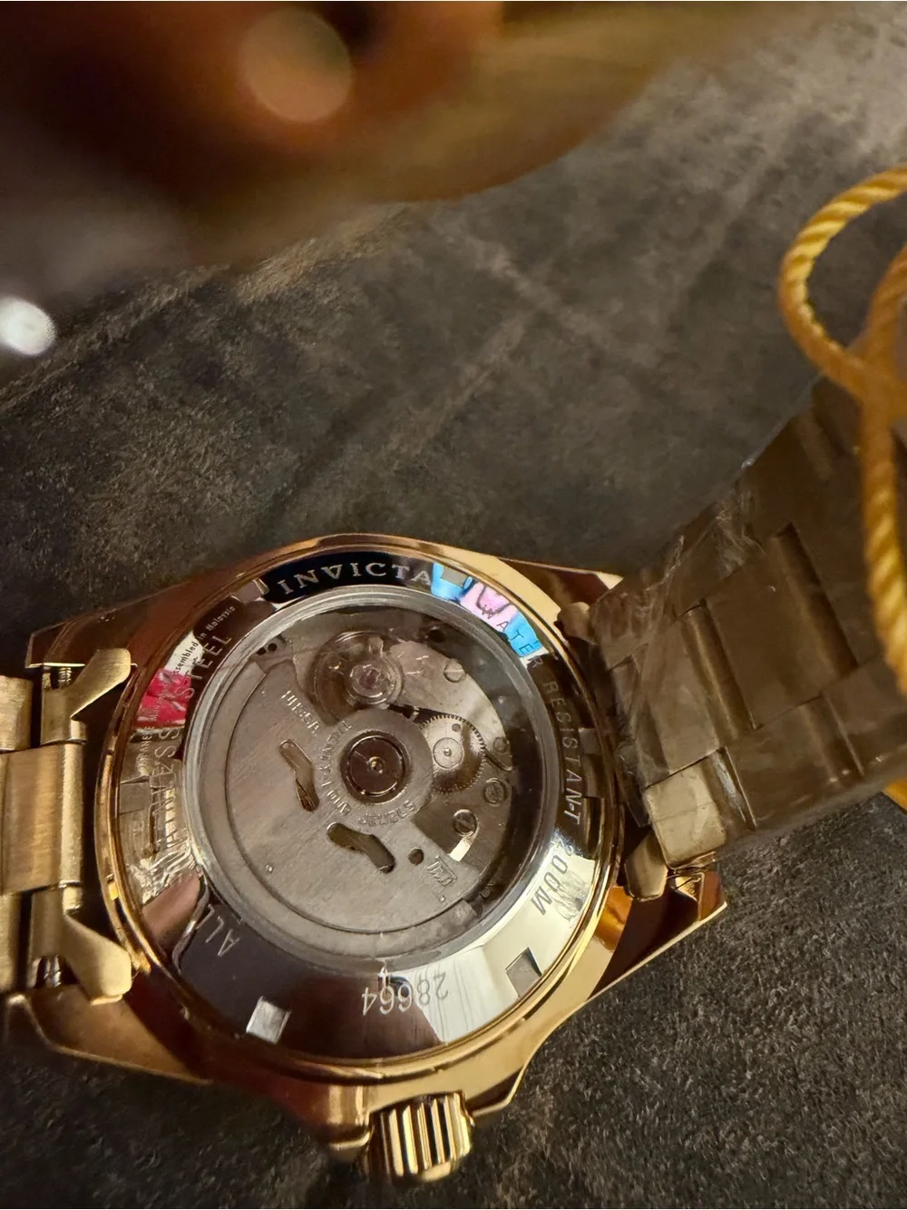 Invicta Gold Tone Men's Automatic Diver Watch - Black Dial